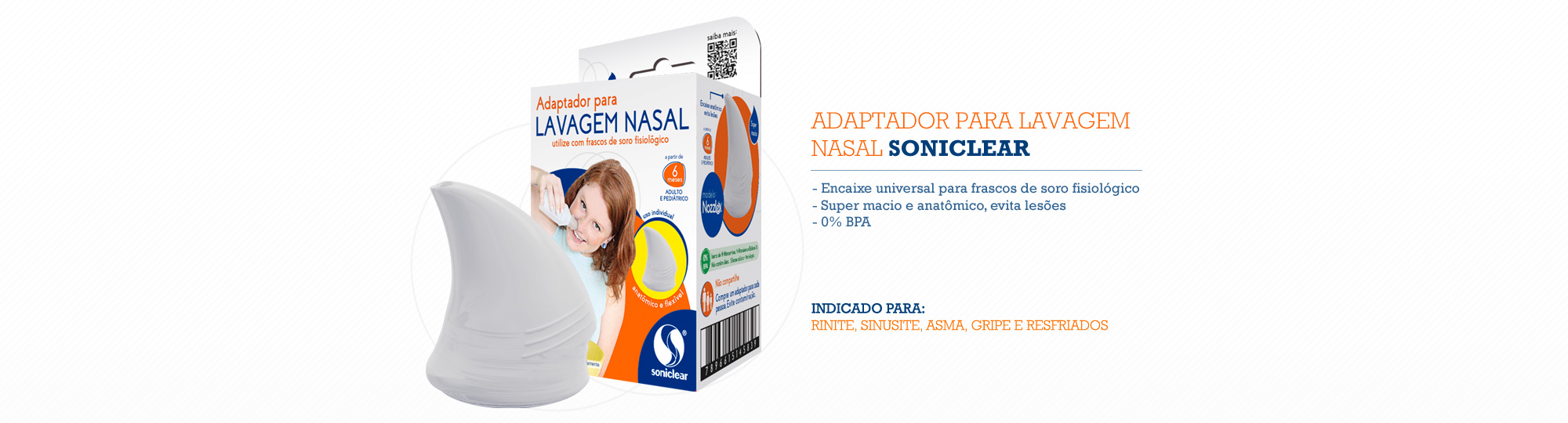 Adaptador para lavagem nasal Soniclear